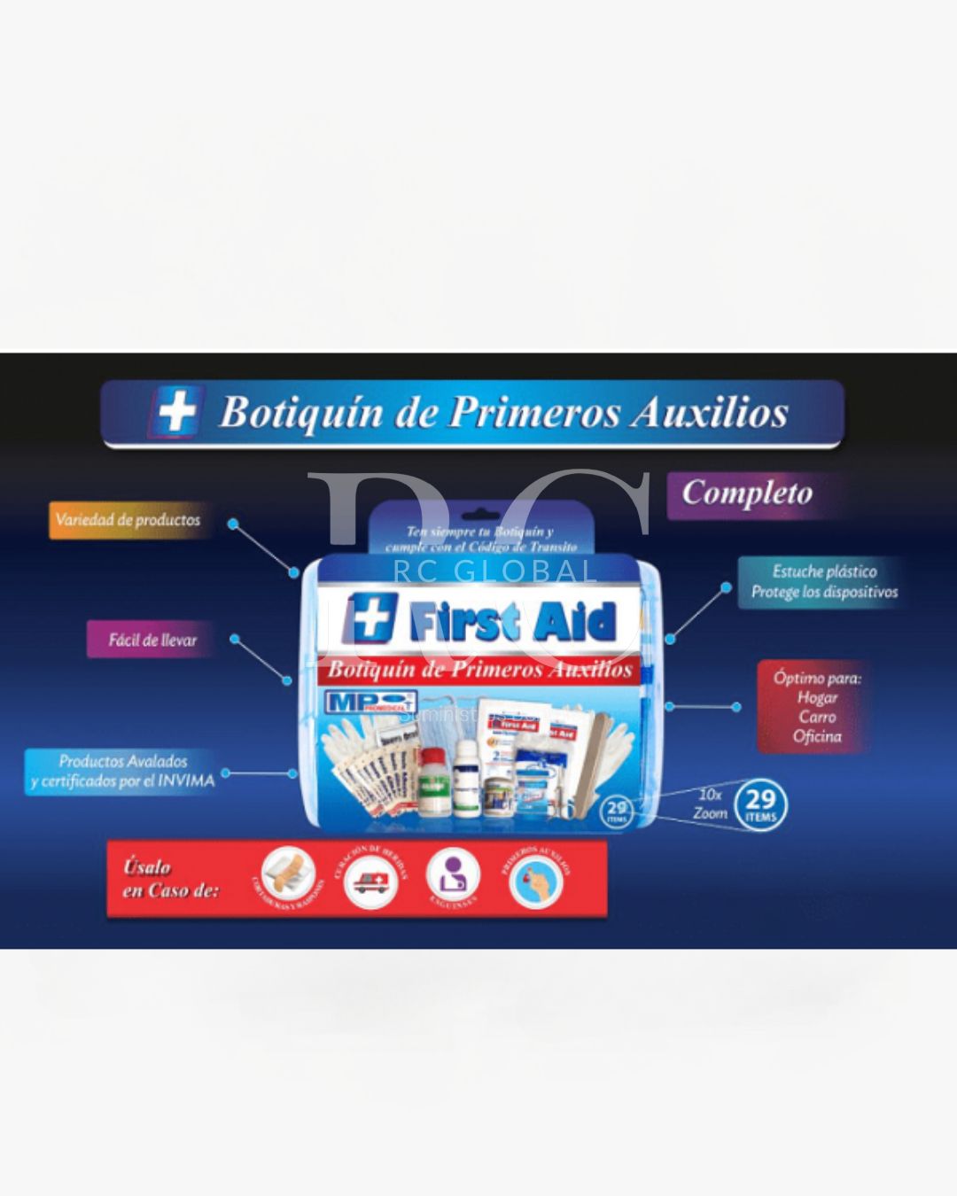 Botiquín de primeros auxilios -MP Promedical Cubierta Azul