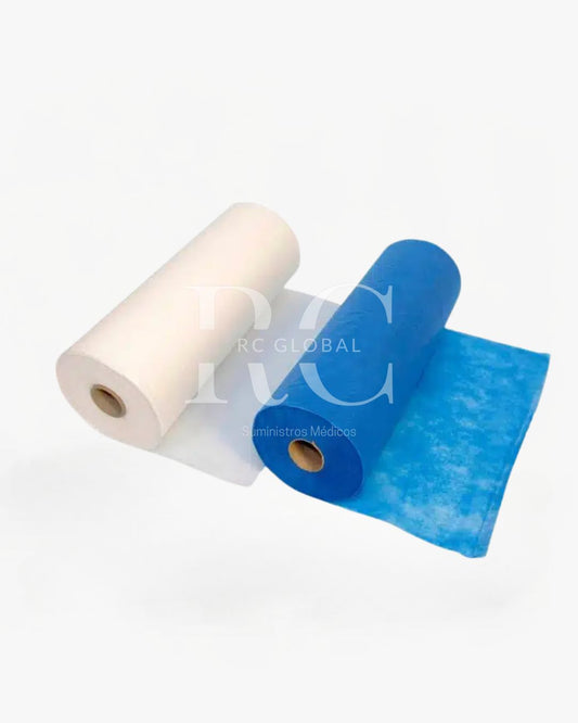 Tela para Camilla - Rollo de 45 cm X 100 m  color Azul / Blanco