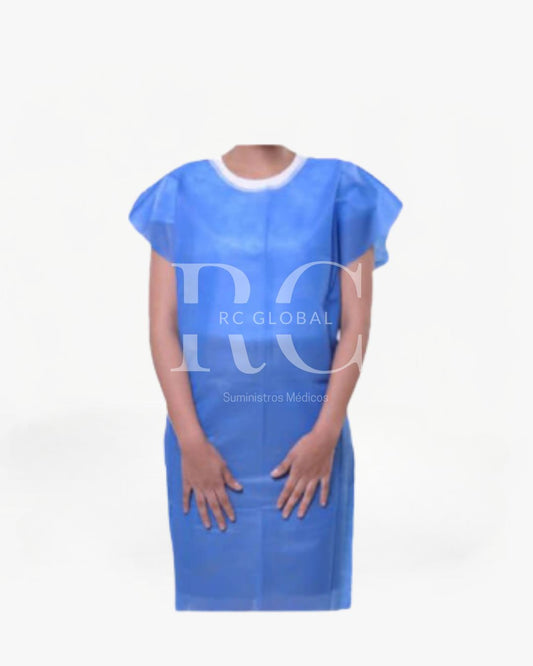 Bata  Para Paciente - Azul Desechable x 10 UND