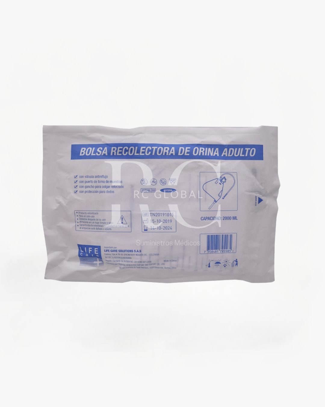 Cystoflo Tubo de Extensión Urinario 100–150 cm con Clamp de Seguridad / Cystoflo ...